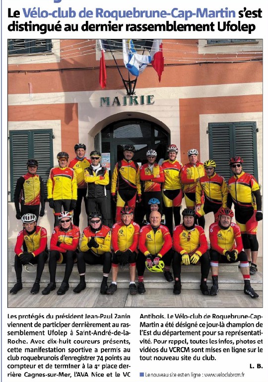 Article sur le veloclub a Saint-André de la rcohe